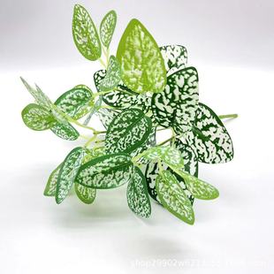 7-head bundle of glued leaves simulation plant wall green plant wall landscaping decoration potted plant flower arrangement green leaf false flower green dill 2