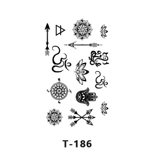 Flower color transfer stickers tattoo stickers waterproof flower arm tattoo stickers black and white cute deer stickers tattoo