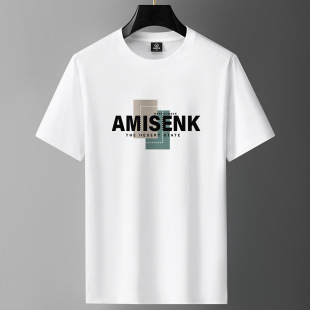 2024 spring and summer new short sleeve T-shirt men's plus size loose half sleeve men's bottoming shirt cotton short sleeve youth fashion T wholesale