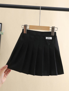 Girls Short Skirt Black Pleated Skirt Girls Primary School Kidsren Pleated Skirt Skirt 2025 Autumn Black Skirt