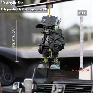 New 2D Cross-borDer New Acrylic Flat Creative Decorations Special Forces PenDant Car Rearview Mirror Decoration