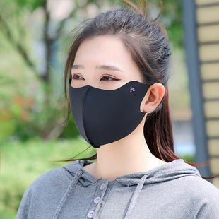 Ice Silk Traceless Face-Covering Sun Mask Women's Face-Showing Small Face Gini Summer Outdoor UV Protection Sun Mask