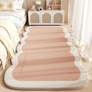 Cartoon imitation cashmere floor mat bedside blanket bedroom long cute thick bedside blanket home window mat a generation of hair
