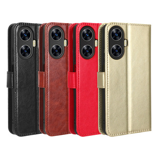 Для OPPO Realme N55 Чехол для мобильного телефона Realme C55 4G Флип кожаный чехол для мобильного телефона карта сумасшедшая лошадь узор