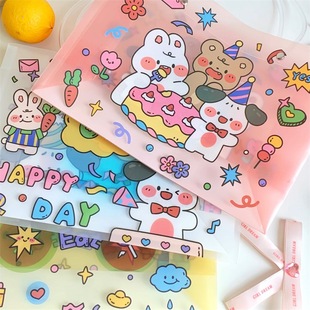 Tanabata three-dimensional cartoon bear rabbit PP gift bag gift bag birthday gift cute creative handbag