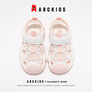 ABCkids2025 лето новый стиль девушки противоскользящие липучки на открытом воздухе спортивные сандалии 266937