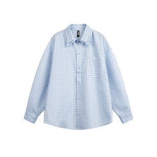 2025 Spring New American Style Trendy Brand Double Lapel All-match Long Sleeve Plaid Shirt Men's Casual Trendy Shirt