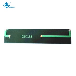 5.5V Polycrystalline Glue 0.5W Solar Photovoltaic Panel 126*28mm Car Power Supply Outdoor Charging