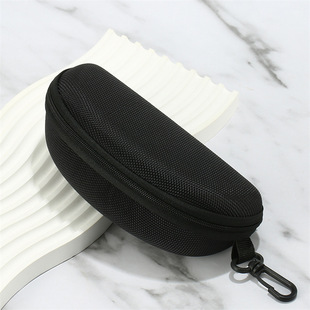 Glasses Accessories Iron Glasses Case for Men and Women Optical Flag Box Transparent Glasses Case Black Glasses Cloth Zipper Box