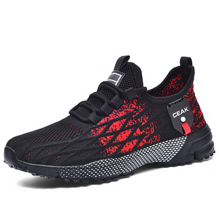 5038 Men's Shoes Flying Woven Running Shoes Outdoor Mesh Cloth sneaker Spring Low-top Exterior Size Casual Net Running Shoes Trendy
