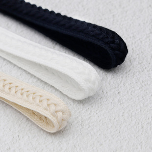 Kulogin beige wheat-ear shoelaces flat solid color widened 1.5cm hand-woven small white shoes skate shoes casual shoes