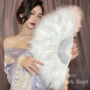 Перо веер Cheongsam Ночной Шанхай Танец Плюшевый