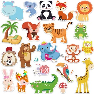 Amazon Explosive Tablet Pack Animal Panda Animal Modeling Electrostatic Sticker Toy Sticker Adsorbable Repeatable Sticker