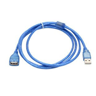 Удлинитель USB2.0 между мужчинами и женщинами Удлинитель Am к AF Удлинитель между мужчинами и женщинами прозрачный синий из чистой меди для ног рис плюс шнур