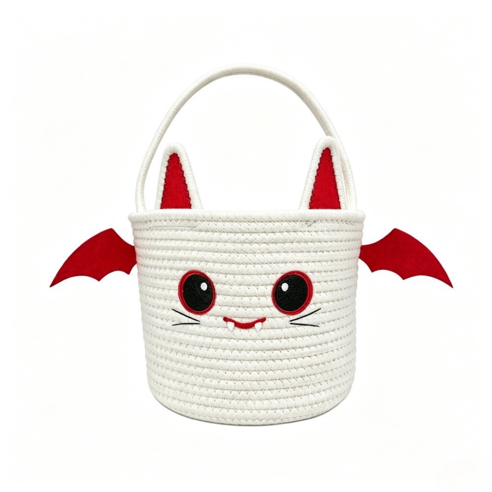 DaMai Cross-border Halloween Candy Baskets, Candy Buckets, Large Halloween Handheld Candy Gift Bags, DIY Wholesale