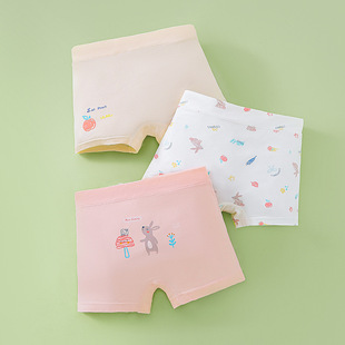 Children's Underwear Girls' Modal Boxer Underwear Children's Four Corner Female Baby Shorts Medium and Big Children and Little Girls Bacteriostasis
