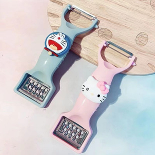 Cartoon Peeler Double-head Multifunctional Scraper Planer Household Potato Fruit Peeler Melon Peel Knife Grater