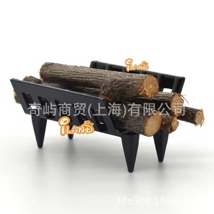 Zakka ornaments miniature scene model fireplace accessories firewood rack fire tongs nostalgic retro mini toy