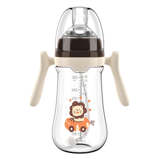 Baby Bottle Anti-Choking and Anti-Flatulence Wide Diameter Bottle with Handle Baby Bottle with Straw Pp Bottle Wholesale