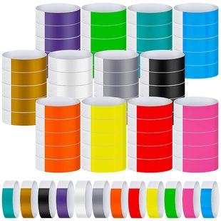 Paper Wristband Neon Color Waterproof Hand Strap for Event Party Neon Color Adhesive Wristband Cross Border Hot Sale