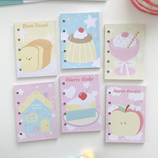 Original Cute House Cake M5 Inner Page Replaces Inner Core Small Notebook Handbook Loose-leaf Notebook Replaces Core 30