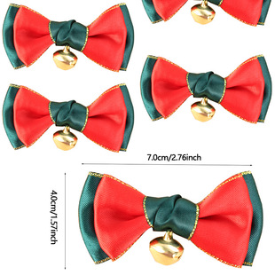 Cross-border hot sale Christmas holiday party decoration red and green bell bow gift box packaging cake baking matching