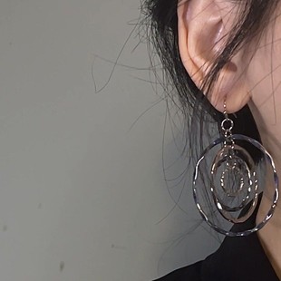 Vintage Hammer Multi-Layer Earrings Pendant Earrings Fashion Women Simple Bohemian Earrings Jewelry