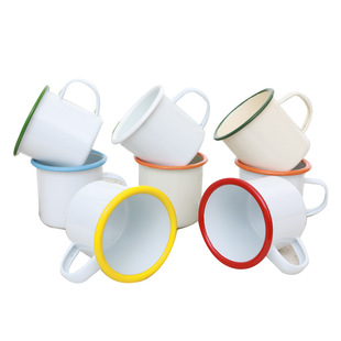 Wholesale Creative Personality Uncovered Thickened Enamel Cup Household Water Cup Large Tea Tank Mug Coffee Cup Tea Cup