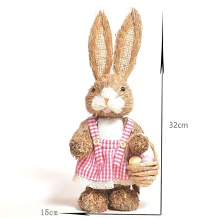 Easter bunny simulation cattail rabbit ornaments home decoration shopping mall decoration gardening decoration rabbit wholesale
