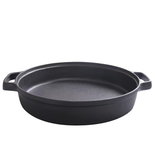 Deepened Water Fried Pot Wok Thickened Cast Iron Pan Uncoated Frying Pan Household Pancake Hot Pot Soup Pot