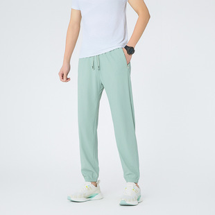 Summer Lightweight High-elastic Casual Pants Outdoor Sports High-end Sense Loose Leg Pants Windproof Breathable Loose Ankle-length Pants