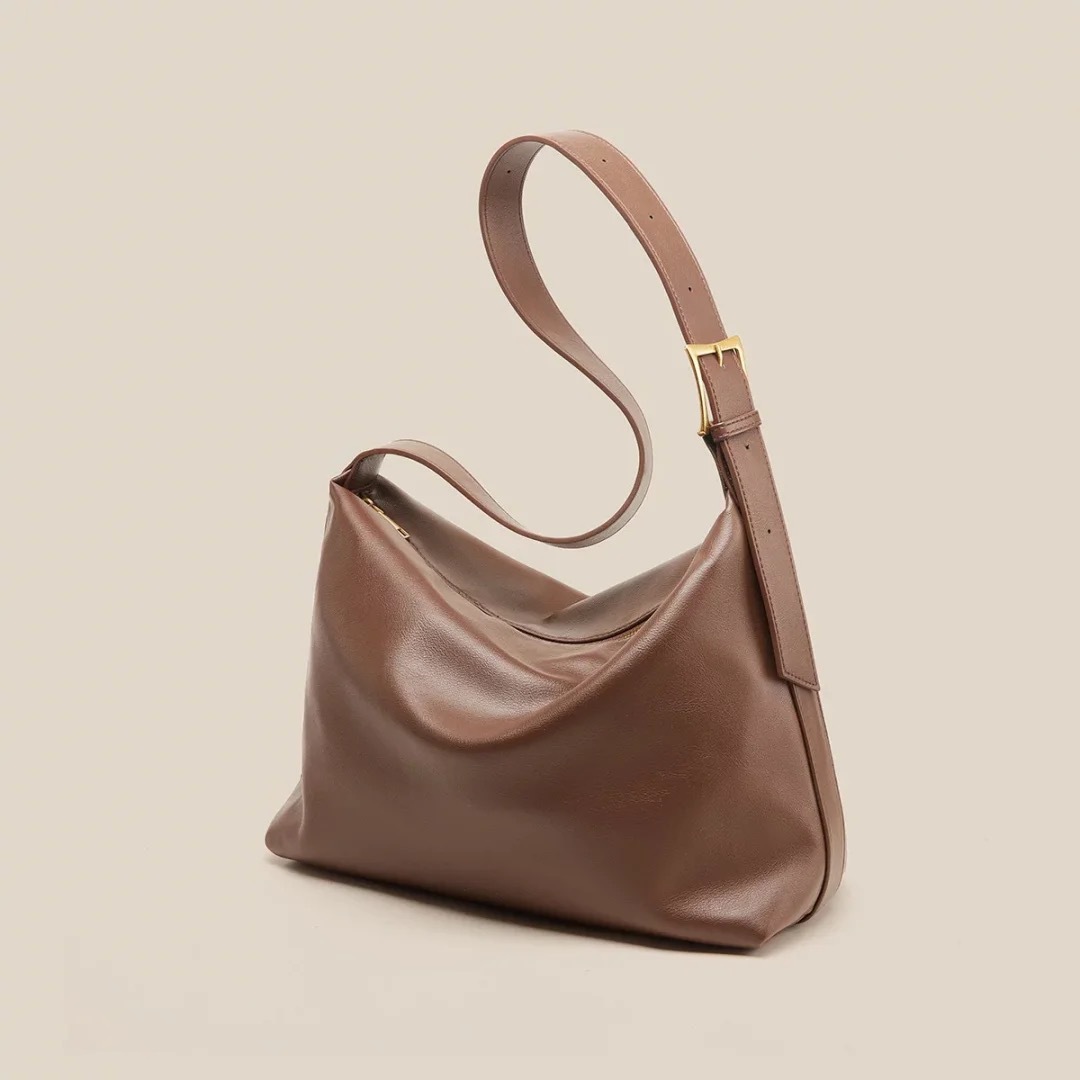 Soft Normcore Style Single Shoulder Large Capacity Tote Bag for Women 2025 New Large Capacity Soft Leather Single Shoulder Crossbody Large Bag