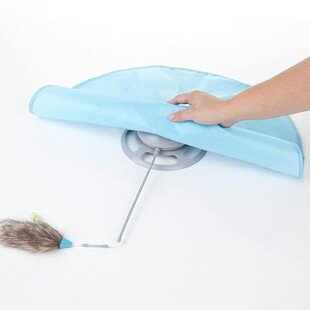 Electronic Hidden Motion Cat Toy, Battery Operated - Blue, One Size
