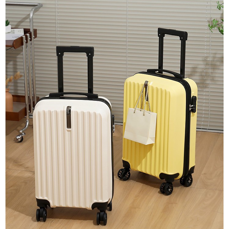 20inch Large Capacity Pp Adult Luggage Suitcase with High Aesthetic Appeal, Customizable Logo, Simple Solid Color Travel Suitcase Wholesale