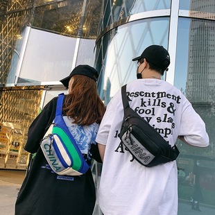 Chest Bag Men's ins Fashion Crossbody Bag Trendy Brand Hip-hop Personalized Student Sports Satchel Shoulder Bag Women's All-match Waist Bag