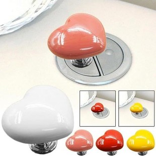 Cross-border love toilet press toilet toilet water tank button device creative heart-shaped toilet flush button tool