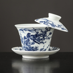 Sancai Gai Bowl Rotatable Hover Chinese Kung Fu Home Tea small size Bowl with Lid Sugit Jade Porcelain Tea Bowl Tea Cup