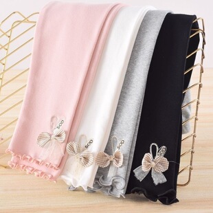 Children's Wear Spring and Autumn New Girls' Leggings Children's Korean Style Western Style Pure Cotton Small and Medium-sized Children's Students Slim-fit Outer Wear Pants