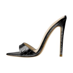 Chengdu women's shoes cross-border foreign trade Europe and the United States new fashion open toe slippers 11CM pointed thin heel sexy fashion