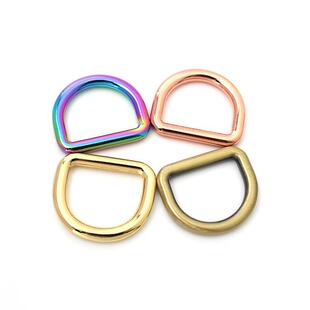 3-4-5-6 minutes/1 inch/inch 2 die-cast D-ring leather bag acid-resistant rack high-grade electroplated D-shaped buckle D-ring buckle