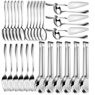 SOURCE manufacturer stainless steel public spoon Fork Western restaurant 1010 colander cake shovel Spoon restaurant service spoon Fork