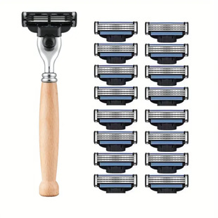3-layer blade manual razor replaceable head 3-layer razor blades Men's shaver
