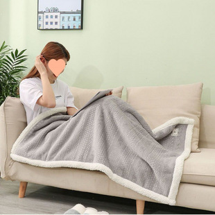 Nap blanket cloak flannel double-layer cover legs small hair autumn and winter student shawl wearable cape shawl