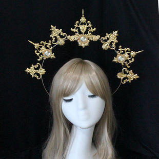 diy props headdress material bag masquerade ball nightclub exaggerated handmade Crown Baroque homemade crown accessories