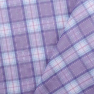 Polyester Yarn-dyed Twill Purple Colorful Bright Silk jk Plaid Skirt Cloth Japanese-Korean Bag Shoes Hats Hair Accessories Bow Tie Decorative Fabric