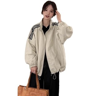 2024 Autumn and Winter New Cotton Collar Jacket Women's Thickened Warm Striped Stitching Design Thin Casual Cotton Clothes