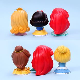 Cute Cute Big Head Snow White Mermaid Alice Princess Belle Handmade Girl Heart Doll Car Decoration Ornaments