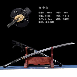Longquan City Sword Integrated Samurai Blade Pattern Steel Sword Tang Hengdao Sword Cold Weapon Crafts Ornament Unedged