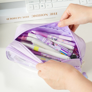 Yuemu Sanrio Kulomi Pencil Bag for Girls High-value Large-capacity Cute Pencil Bag Student Storage Stationery Bag