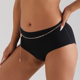 European and American Cross-border Jewelry Personalized Shaped Chain Shell Pendant Tassel Waist Chain Women's Simple Single-layer Hot Girl Body Chain